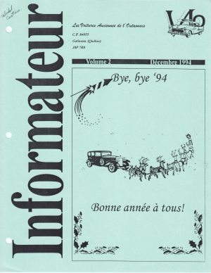 Volume 2 - Décembre 1994_Couverture